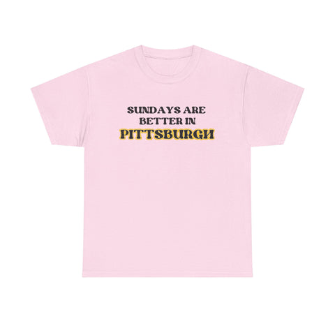 Pittsburgh Sundays - Unisex Heavy Cotton Tee T-Shirt - YinzerShop