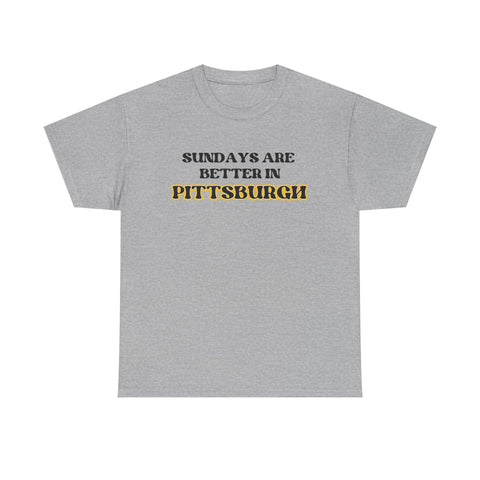 Pittsburgh Sundays - Unisex Heavy Cotton Tee T-Shirt - YinzerShop