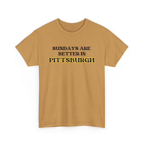 Pittsburgh Sundays - Unisex Heavy Cotton Tee T-Shirt - YinzerShop