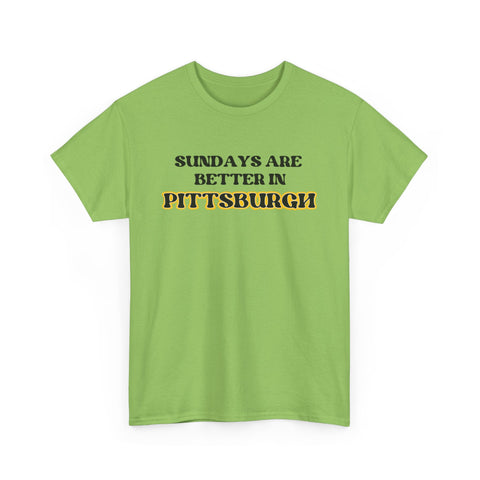 Pittsburgh Sundays - Unisex Heavy Cotton Tee T-Shirt - YinzerShop