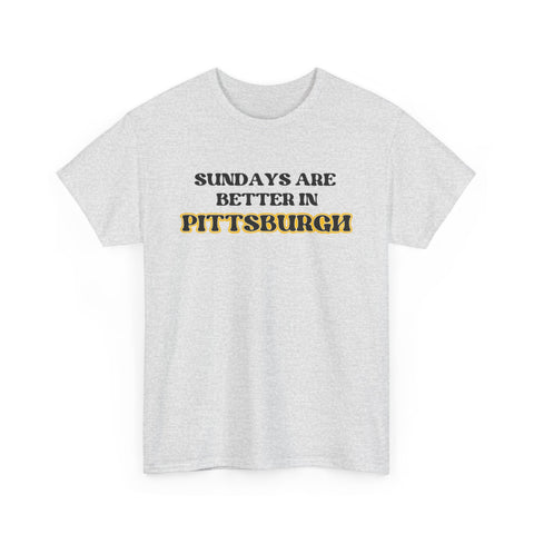Pittsburgh Sundays - Unisex Heavy Cotton Tee T-Shirt - YinzerShop