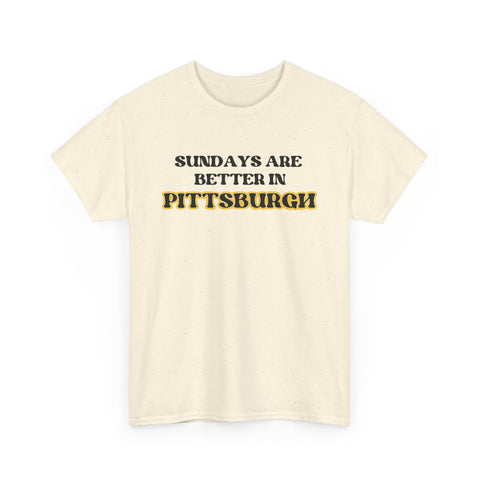 Pittsburgh Sundays - Unisex Heavy Cotton Tee T-Shirt - YinzerShop