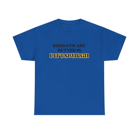 Pittsburgh Sundays - Unisex Heavy Cotton Tee T-Shirt - YinzerShop