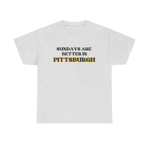 Pittsburgh Sundays - Unisex Heavy Cotton Tee T-Shirt - YinzerShop