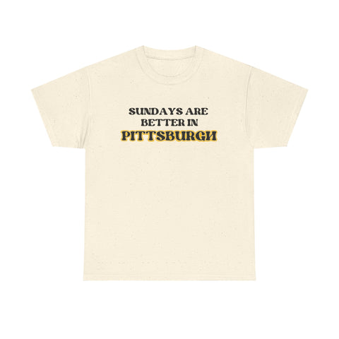 Pittsburgh Sundays - Unisex Heavy Cotton Tee T-Shirt - YinzerShop