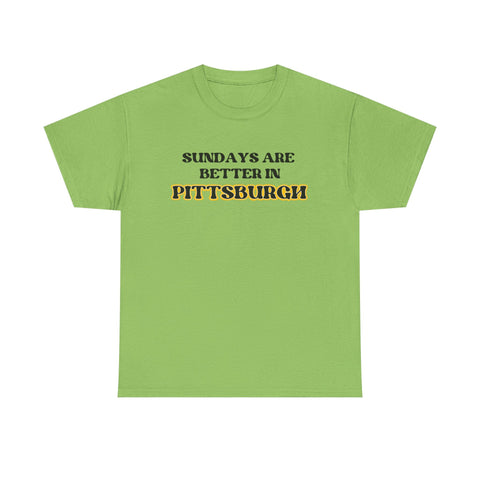 Pittsburgh Sundays - Unisex Heavy Cotton Tee T-Shirt - YinzerShop