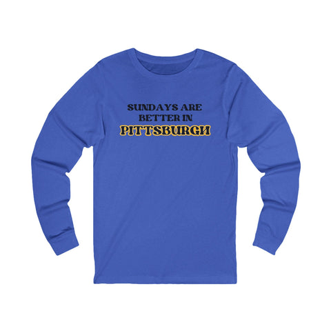 Pittsburgh Sundays - Unisex Long Sleeve Tee Long Sleeve Shirt - YinzerShop