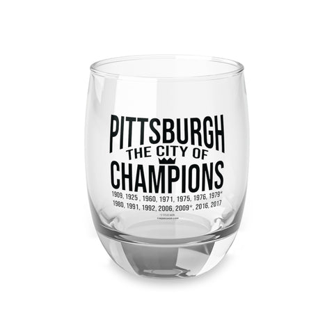 Pittsburgh The City of Champions Whiskey Glass Mug - YinzerShop