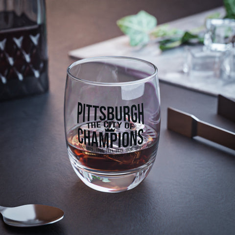 Pittsburgh The City of Champions Whiskey Glass Mug - YinzerShop