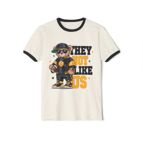 Pittsburgh They Not Like Us - Unisex Cotton Ringer T-Shirt T-Shirt - YinzerShop