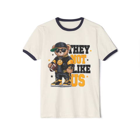 Pittsburgh They Not Like Us - Unisex Cotton Ringer T-Shirt T-Shirt - YinzerShop