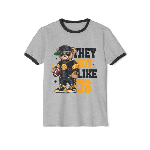 Pittsburgh They Not Like Us - Unisex Cotton Ringer T-Shirt T-Shirt - YinzerShop