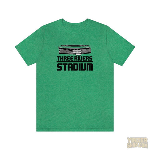 Pittsburgh Three Rivers Stadium Short Sleeve T-Shirt T-Shirt Printify Heather Kelly S 