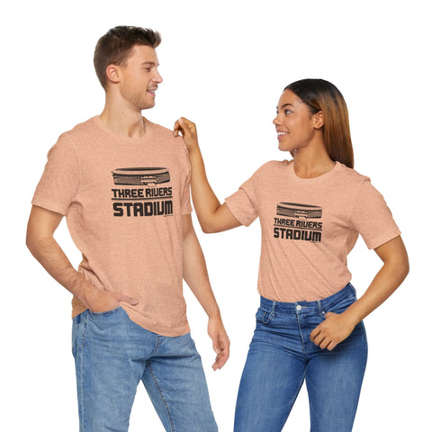 Pittsburgh Three Rivers Stadium Short Sleeve T-Shirt - Unisex bella+canvas 3001 T-Shirt - YinzerShop