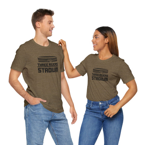 Pittsburgh Three Rivers Stadium Short Sleeve T-Shirt - Unisex bella+canvas 3001 T-Shirt - YinzerShop