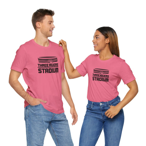 Pittsburgh Three Rivers Stadium Short Sleeve T-Shirt - Unisex bella+canvas 3001 T-Shirt - YinzerShop