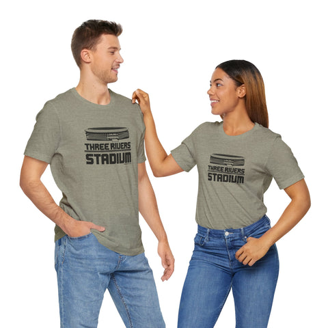 Pittsburgh Three Rivers Stadium Short Sleeve T-Shirt - Unisex bella+canvas 3001 T-Shirt - YinzerShop