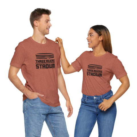 Pittsburgh Three Rivers Stadium Short Sleeve T-Shirt - Unisex bella+canvas 3001 T-Shirt - YinzerShop