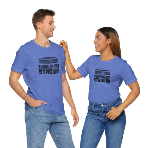 Pittsburgh Three Rivers Stadium Short Sleeve T-Shirt - Unisex bella+canvas 3001 T-Shirt - YinzerShop