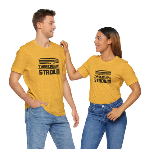 Pittsburgh Three Rivers Stadium Short Sleeve T-Shirt - Unisex bella+canvas 3001 T-Shirt - YinzerShop