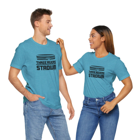 Pittsburgh Three Rivers Stadium Short Sleeve T-Shirt - Unisex bella+canvas 3001 T-Shirt - YinzerShop