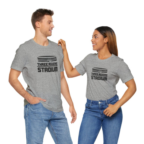 Pittsburgh Three Rivers Stadium Short Sleeve T-Shirt - Unisex bella+canvas 3001 T-Shirt - YinzerShop