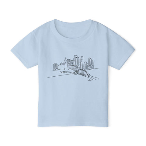 Pittsburgh Toddler T-Shirt | Soft Cotton Kids Graphic Tee For Playdates Kids Apparel - YinzerShop