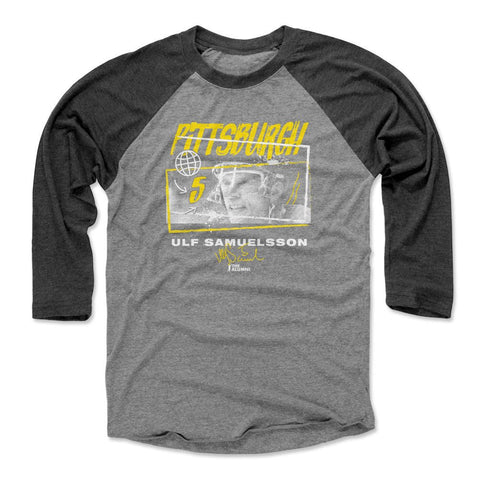 Pittsburgh Tones T-shirt - Men's Slim Fit Crewneck Raglan Tee | Lightweight, Breathable Fabric Men's Baseball T-Shirt - YinzerShop