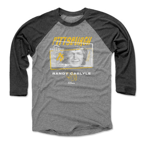 Pittsburgh Tones T-Shirt – Randy Carlyle Raglan Sleeve Shirt | 50 Level Apparel Men's Baseball T-Shirt - YinzerShop