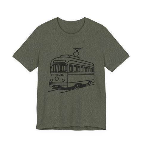 Pittsburgh Trolley - Unisex Jersey Short Sleeve Tee T-Shirt - YinzerShop