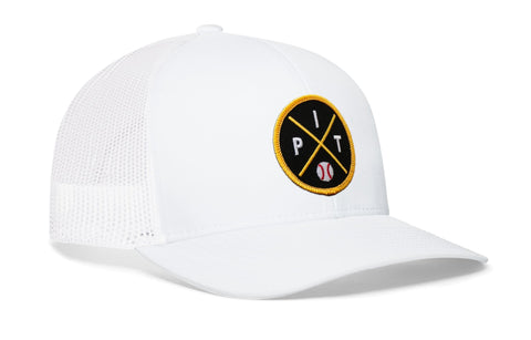 Pittsburgh Trucker Hat | Adjustable 6-Panel Snapback with PIT X Embroidered Patch – Haka Hat Trucker - YinzerShop