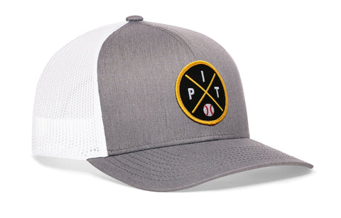 Pittsburgh Trucker Hat | Adjustable 6-Panel Snapback with PIT X Embroidered Patch – Haka Hat Trucker - YinzerShop