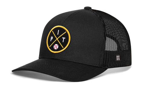Pittsburgh Trucker Hat | Adjustable 6-Panel Snapback with PIT X Embroidered Patch – Haka Hat Trucker - YinzerShop
