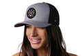 Pittsburgh Trucker Hat | Gray-Black PIT X Snapback Trucker Hat - YinzerShop