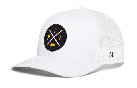 Pittsburgh Trucker Hat  |  Black PIT X Snapback