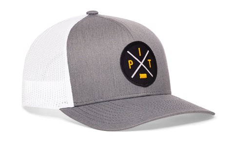 Pittsburgh Trucker Hat  |  Black PIT X Snapback