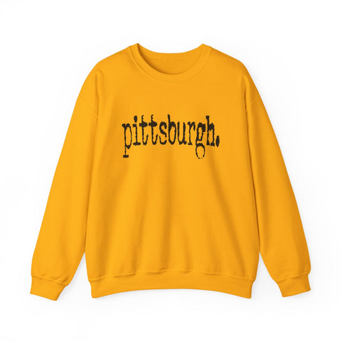 Pittsburgh Typewriter - Heavy Blend™ Crewneck Sweatshirt Sweatshirt - YinzerShop
