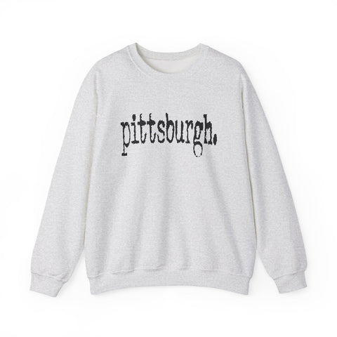 Pittsburgh Typewriter - Heavy Blend™ Crewneck Sweatshirt Sweatshirt - YinzerShop