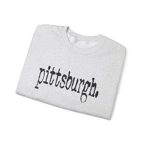 Pittsburgh Typewriter - Heavy Blend™ Crewneck Sweatshirt Sweatshirt - YinzerShop