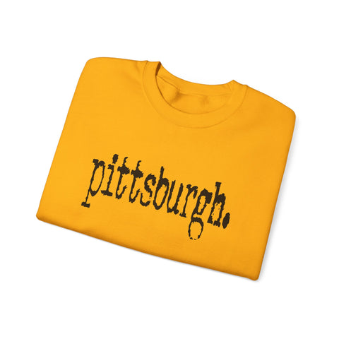 Pittsburgh Typewriter - Heavy Blend™ Crewneck Sweatshirt Sweatshirt - YinzerShop