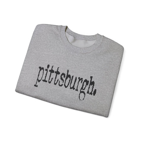 Pittsburgh Typewriter - Heavy Blend™ Crewneck Sweatshirt Sweatshirt - YinzerShop