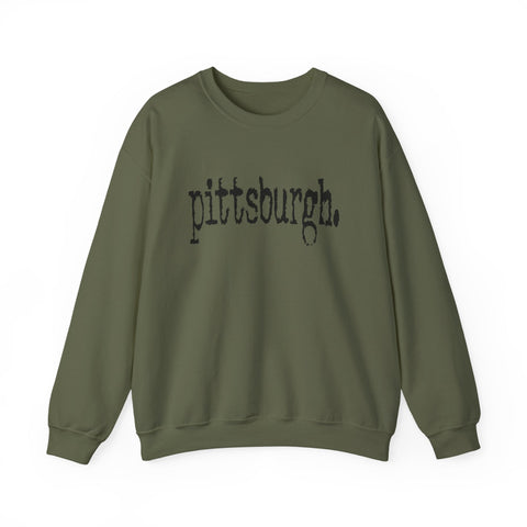 Pittsburgh Typewriter - Heavy Blend™ Crewneck Sweatshirt Sweatshirt - YinzerShop