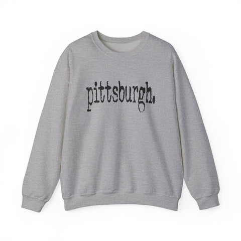 Pittsburgh Typewriter - Heavy Blend™ Crewneck Sweatshirt Sweatshirt - YinzerShop