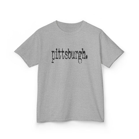 Pittsburgh Typewriter Kids Graphic T-Shirt Kids Apparel - YinzerShop