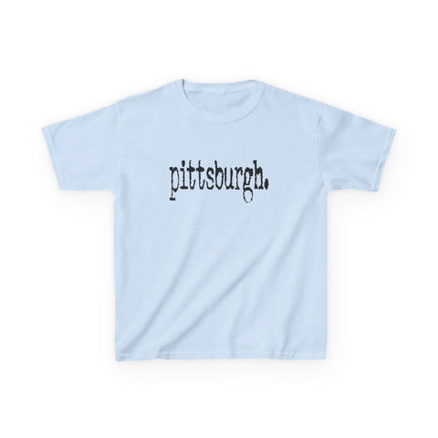Pittsburgh Typewriter Kids Graphic T-Shirt Kids Apparel - YinzerShop