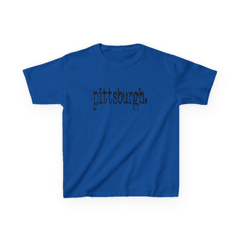 Pittsburgh Typewriter Kids Graphic T-Shirt Kids Apparel - YinzerShop