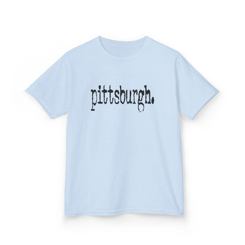 Pittsburgh Typewriter Kids Graphic T-Shirt Kids Apparel - YinzerShop