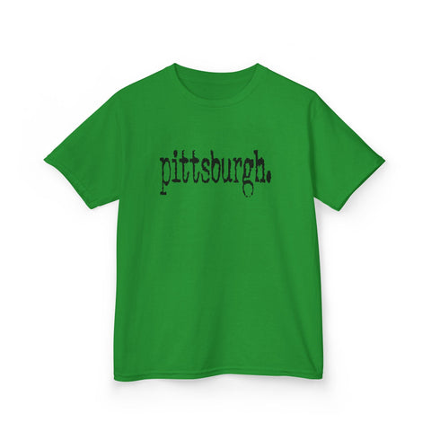 Pittsburgh Typewriter Kids Graphic T-Shirt Kids Apparel - YinzerShop