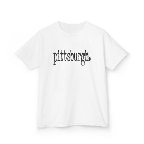 Pittsburgh Typewriter Kids Graphic T-Shirt Kids Apparel - YinzerShop