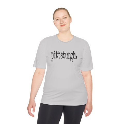 Pittsburgh Typewriter - Sport-Tek Unisex Moisture Wicking Tee T-Shirt - YinzerShop